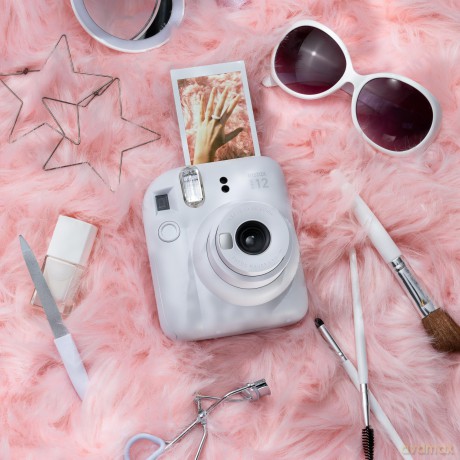 Fuji - Instax Mini 12 Instant Camera - Clay White