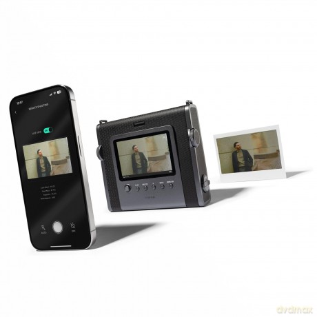 Fuji - Instax Wide EVO Black Hybrid Camera