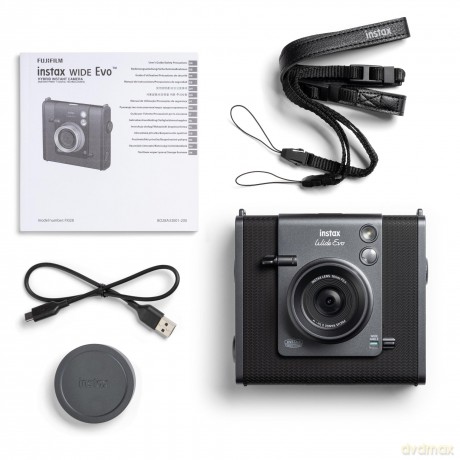 Fuji - Instax Wide EVO Black Hybrid Camera