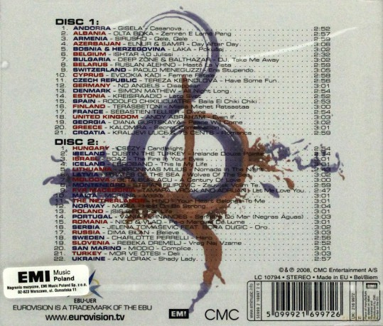 Various Artists: Eurovision Song Contest 2008 [2CD]