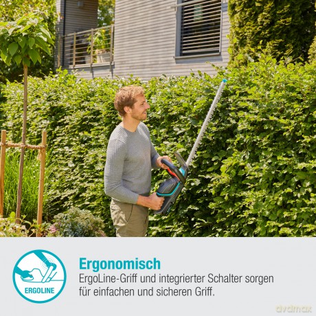 Gardena - Battery Hedge Trimmer ComfortCut 60/18V P4A - Ready-To-Use Set - 60 cm blades