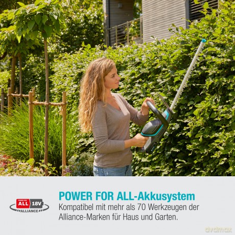 Gardena - Battery Hedge Trimmer ComfortCut 60/18V P4A - Ready-To-Use Set - 60 cm blades