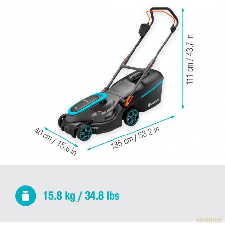 Gardena - Battery Lawnmower PowerMax 37/36V P4A Set - 37 cm