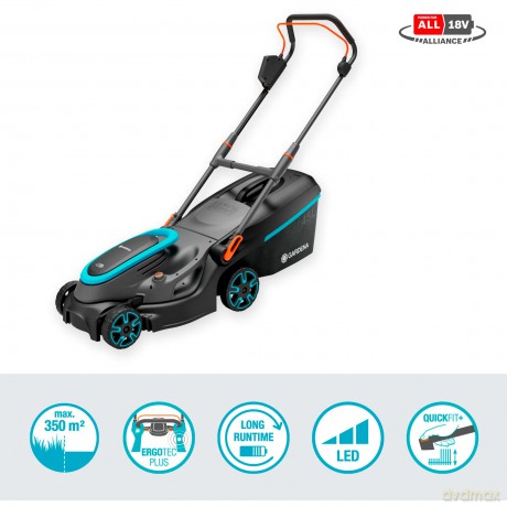 Gardena - Battery Lawnmower PowerMax 37/36V P4A Set - 37 cm