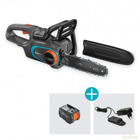 Gardena - Chainsaw PowerSaw 250/18V Ready-To-Use - Battery-Powered with 18V P4A Battery - 25 cm chain bar