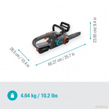Gardena - Chainsaw PowerSaw 250/18V Ready-To-Use - Battery-Powered with 18V P4A Battery - 25 cm chain bar