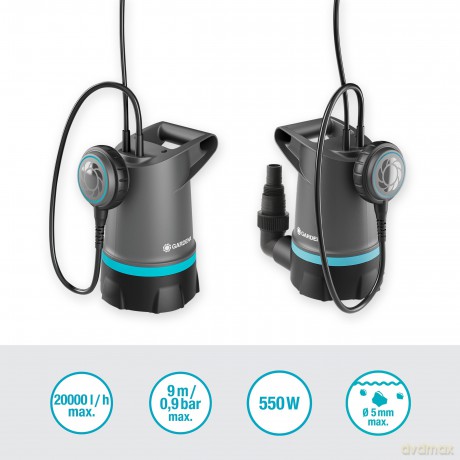 Gardena - Clear Water Submersible Pump 20000 BASIC - 20,000 l/h - with Float Switch