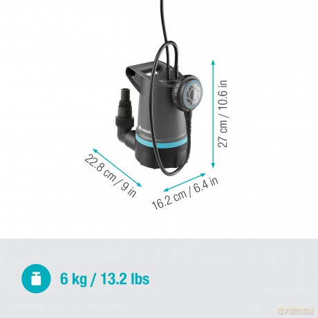 Gardena - Clear Water Submersible Pump 20000 BASIC - 20,000 l/h - with Float Switch