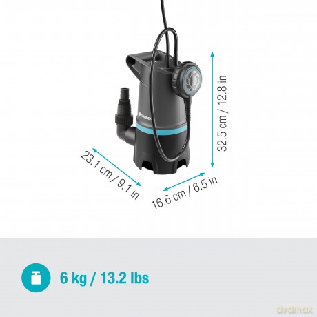 Gardena - Dirty Water Submersible Pump 20000 BASIC - 20,000 l/h - with Float Switch