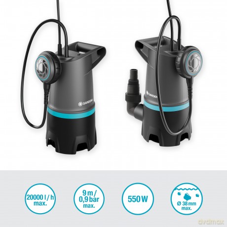 Gardena - Dirty Water Submersible Pump 20000 BASIC - 20,000 l/h - with Float Switch