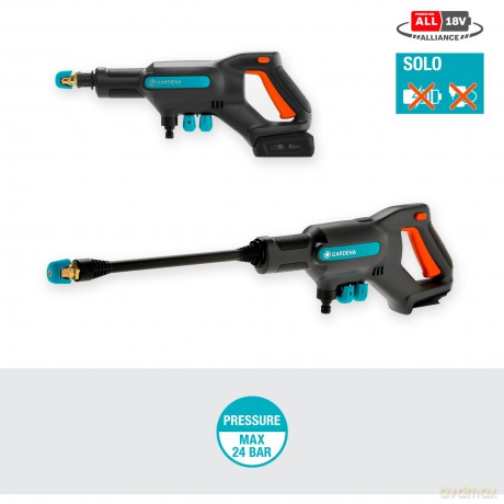 Gardena - GARDENA Battery Medium-Pressure Washer AquaClean 24/18V P4A solo