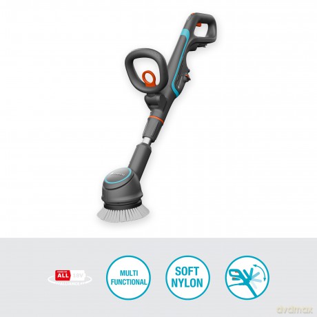 Gardena - GARDENA Battery Multi Cleaner AquaBrush Compact 02/18V P4A Solo, cleaning device