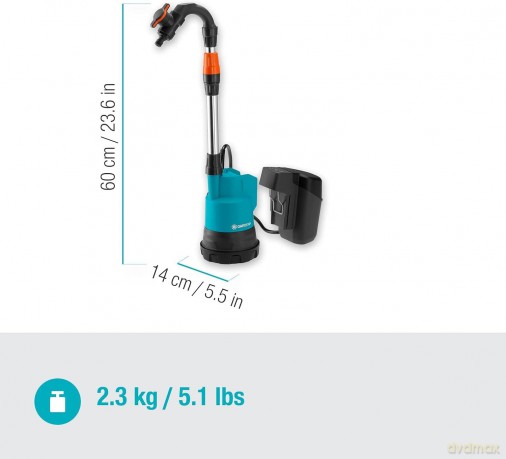 Gardena - GARDENA Battery Rainwater Tank Pump 2000/2 18V P4A solo