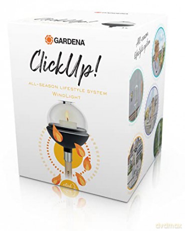 Gardena - GARDENA ClickUp! WindLight - Candles up to 6 cm in diameter and 8 cm in height
