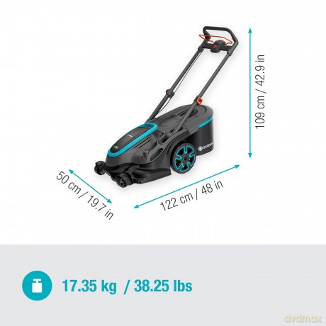 Gardena - GARDENA PowerMax Duo 46/36V Dual-Blade Lawnmower with P4A Battery - 46 cm