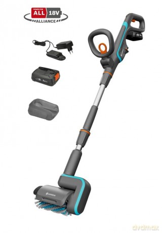 Gardena Battery AquaBrush Patio Set - 18V Multi Cleaner for Wooden Decking
