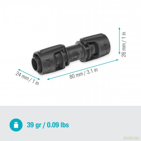 Gardena Connector 13 mm (1/2) - Easy Micro-Drip Pipe Connection