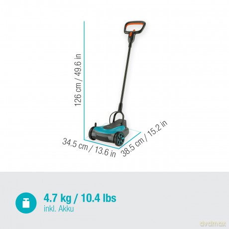 Gardena HandyMower 22/18V P4A Ready-To-Use Set (1x2.5Ah) Battery Powered Mower