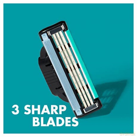 Gillette - Mach3 Men's Razor Blades - Blue/Black - 12 pcs