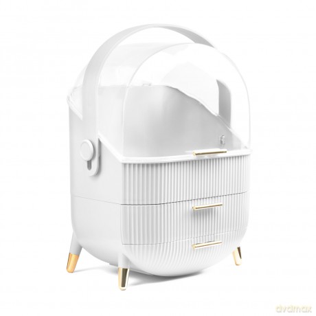 Gillian Jones - Large organizer with handle and 2 drawers - White - Large