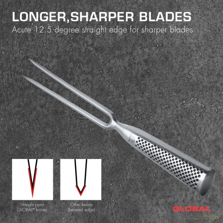 Global - Carving fork fully forged straight - 17 cm