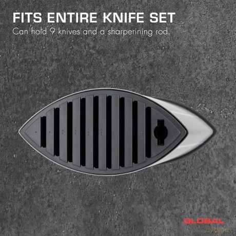 Global - Knife Block - Black 9+1