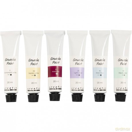 Gouache Paint - pastel colours - 6x20 ml (35610)