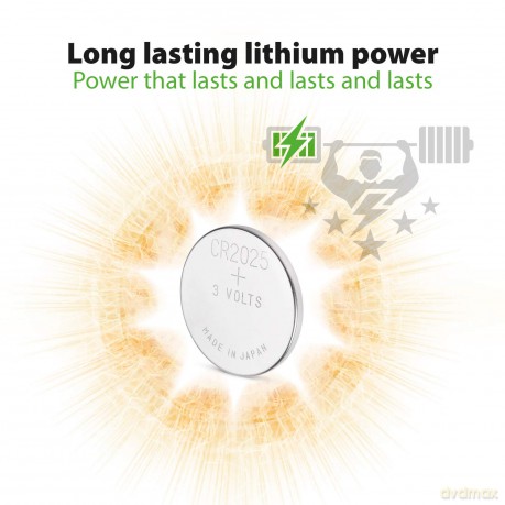 GP - Lithium Cell Battery CR2025, E-BOX, 10-pack
