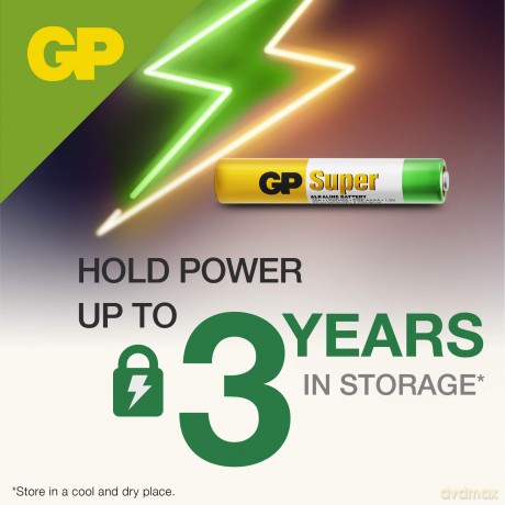 GP - Super Alkaline Battery, Size AAAA, 25A/LR61, 2-pack