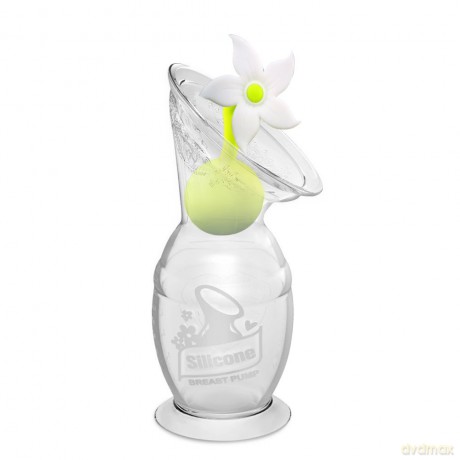 Haakaa - Gen. 2 Silicone Breast Pump & Flower Stopper - White - 150 ml