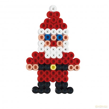 Hama - maxi beads Christmas 600pcs + plate 8206 in bucket (388749)