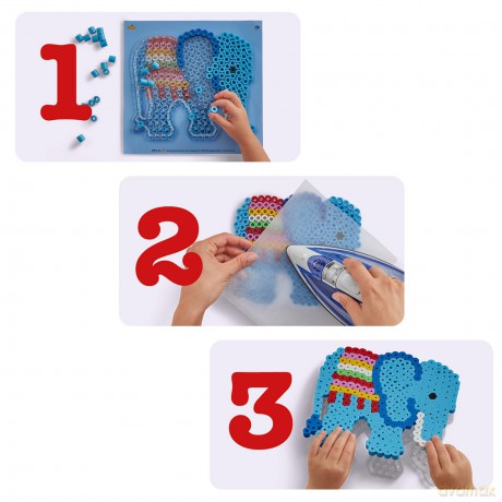 Hama - maxi beads Christmas 600pcs + plate 8206 in bucket (388749)