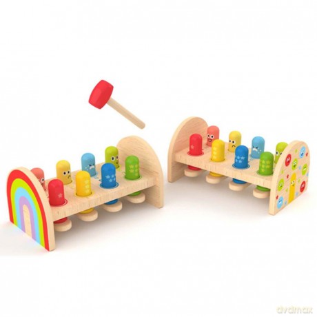 Hape - Rainbow Hammer Bench - (87-0529)
