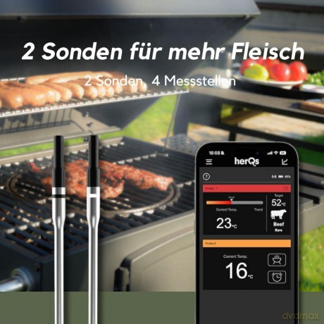 HerQs - Double Max Grill/Airfryer Thermometer