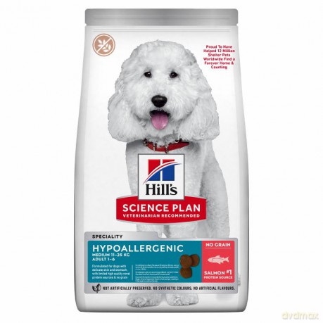 Hills - Dogfood SP Canine Adult Medium Breed Salmon 12 kg - Hypoallergenic grainfree
