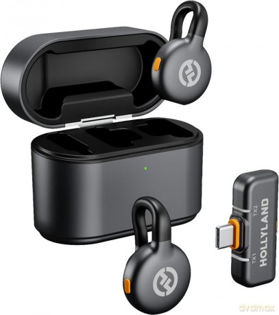 Hollyland - LARK M2S Duo Wireless Lavalier Microphone with USB-C Plug - Space Gray
