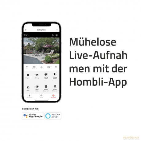 Hombli - Smart Battery Cam, White