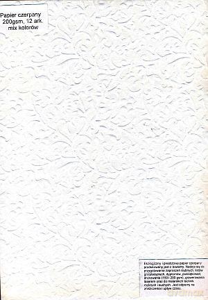 Papier Czerpany A4 P_002 200gsm Mix Kolorów [SZKOŁA]
