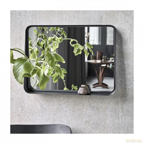 House Doctor - Mirror w. frame, HDPejo - Black antique - w: 60 cm, h: 45 cm, d: 10 cm