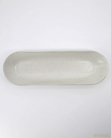 House Doctor - Serving dish, HDPion - Grey/White - small - l: 35 cm, w: 11.5 cm, h: 4.5 cm