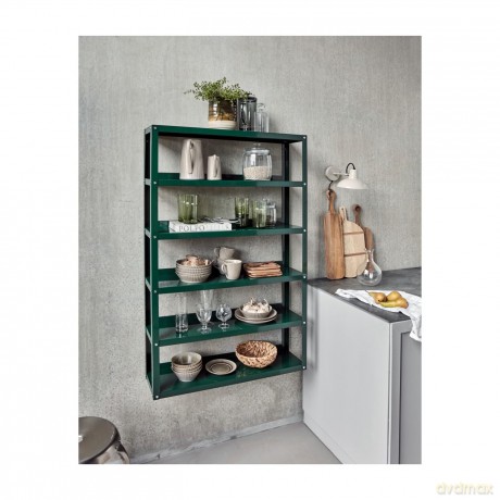 House Doctor - Shelving unit, HDUse - Dark Green - l: 80 cm, h: 128 cm, d: 22 cm