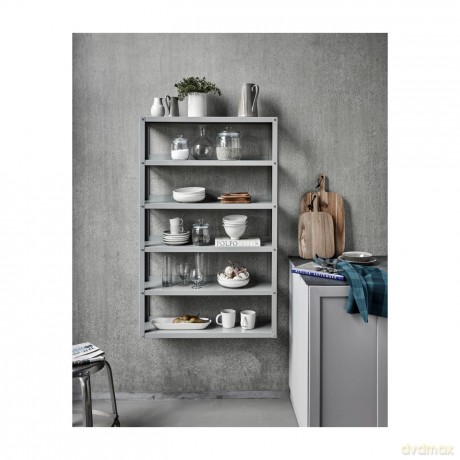 House Doctor - Shelving unit, HDUse - Light grey - l: 80 cm, h: 128 cm, d: 22 cm