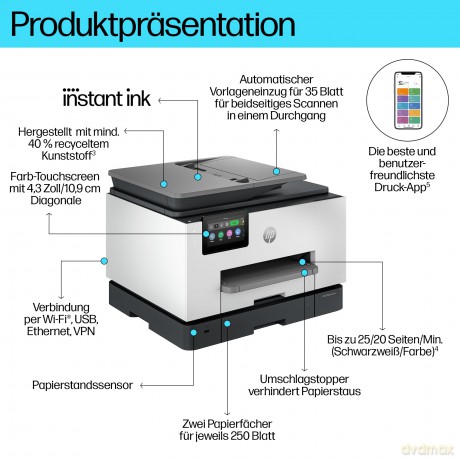 HP - Officejet Pro 9132e All-in-One MFP colour A4 ink-jet