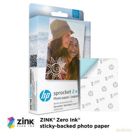 HP - Zink Paper Sprocket For Luna 2x3 - 20 Pack