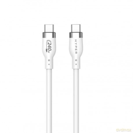 Hyper - 1M Silicone 240W USB-C Charging Cable - White