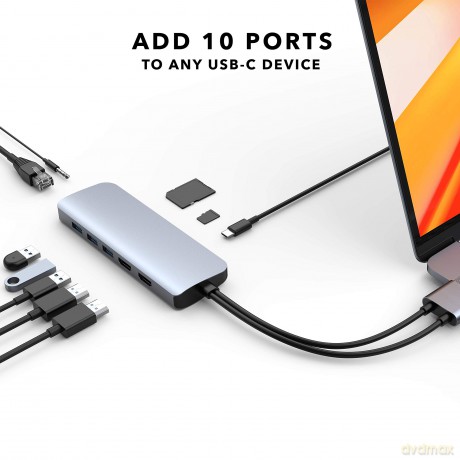 Hyper - HyperDrive Dual HDMI 10-i-1 USB-C Hub