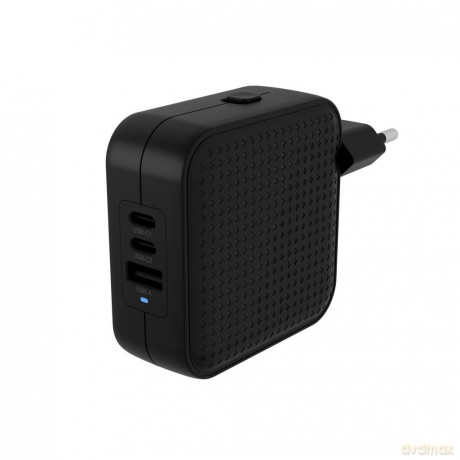 Hyper - HyperJuice 70W USB-C GaN Travel Charger (3C+1A) - Black