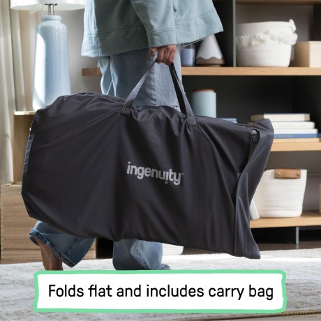 Ingenuity - Happy Belly Rock-to-Bounce Massage Seat - Chambray - 0-6 M