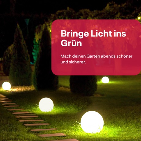Innr - Smart Outdoor Globe Light - 3 Globes - Zigbee