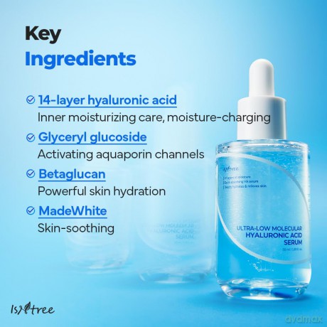 Isntree - Ultra Low Molecular Hyaluronic Acid Serum - 50 ml